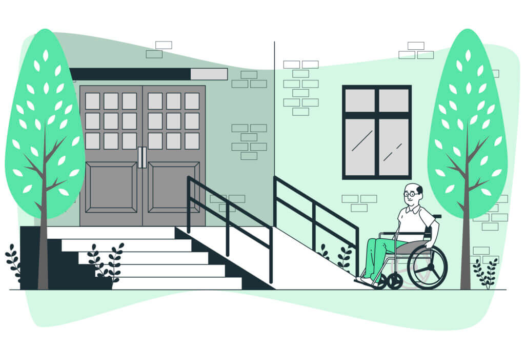 wheelchair ramp accessibility for SDA design